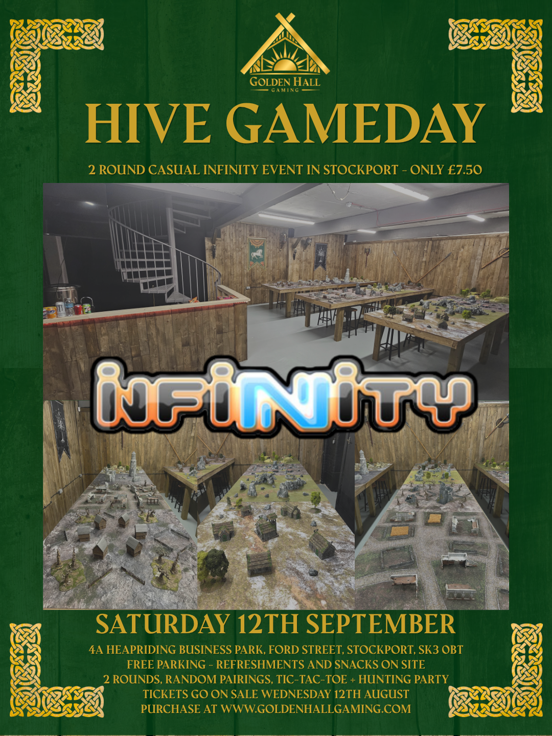 HIVE GAMEDAY: An Infinity Event - Saturday 12th September